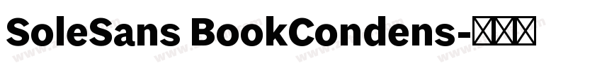SoleSans BookCondens字体转换